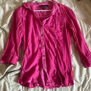 Pink Button Up Blouse